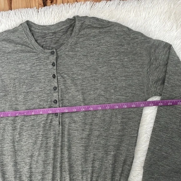 Vuori Lux Henley Jumpsuit Long Sleeve Heathered Grey Medium - Picture 5 of 11